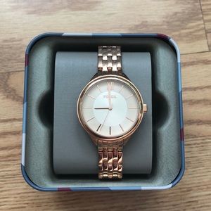 Rose Gold Fossil Watch NWT